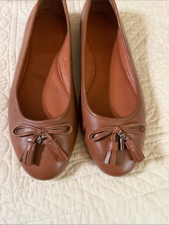 Coach Shoes - Coach Brown Tassel Ballet Flats